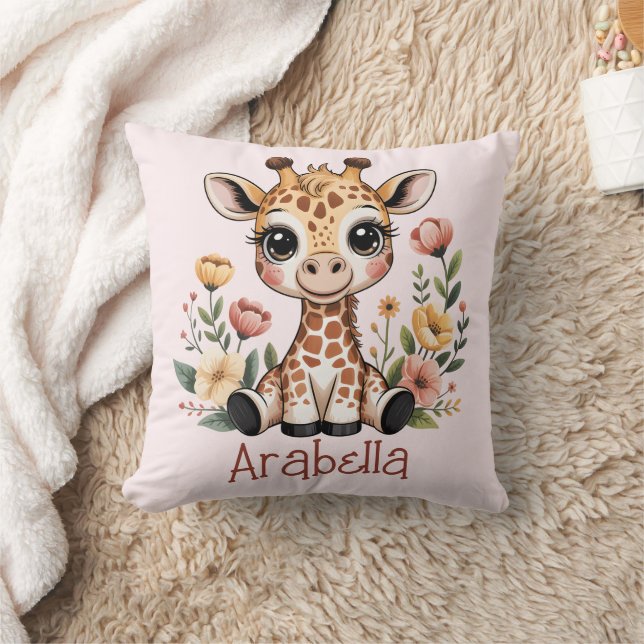Giraffe Throw Pillow (Blanket)