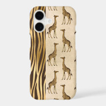 Giraffe & Tiger Print Gold Brown Pretty Chic