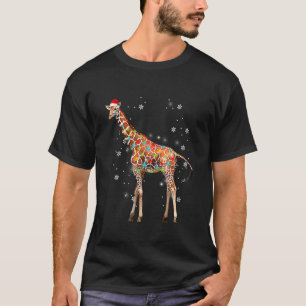 Giraffe Tree Light Christmas Sweater Xmas Animal  