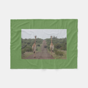 Giraffe Twins Cute Personalize Destiny Destiny'S Fleece Blanket