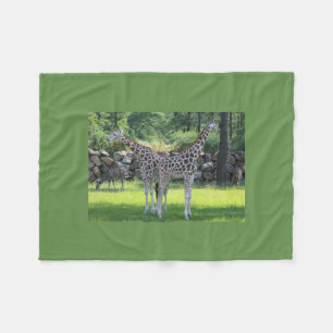 Giraffe Twins Cute Personalize Destiny Destiny'S Fleece Blanket