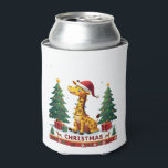 Giraffe Ugly Christmas Sweaters Funny Santa Hat Li Can Cooler<br><div class="desc">Giraffe Ugly Christmas Sweaters Funny Santa Hat Lights Xmas T-Shirt (2)</div>