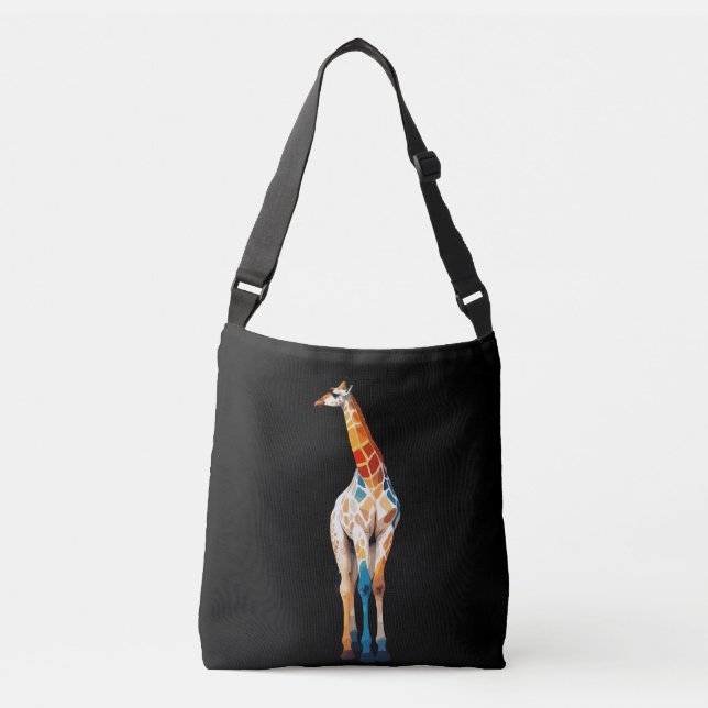 Giraffe Vector Art with Vibrant Colours Crossbody Bag (Front)