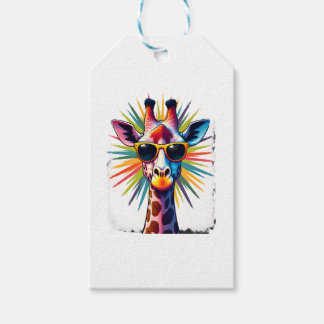 Giraffe Vintage Sunglasses Funny African Animal Lo Gift Tags