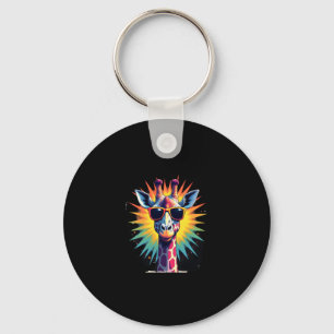 Giraffe Vintage Sunglasses Funny African Animal Lo Keychain