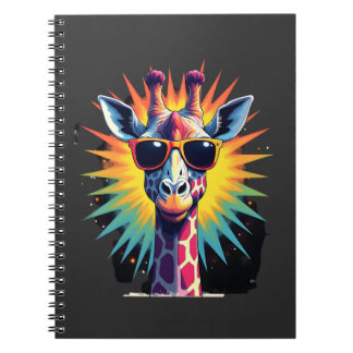 Giraffe Vintage Sunglasses Funny African Animal Lo Notebook