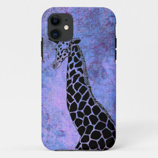 Giraffe violette/bleue II - Coque iPhone 5/5S
