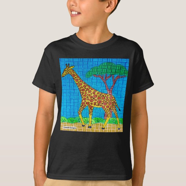 Giraffe (vivid) - Boy's Basic T-Shirt (Front)