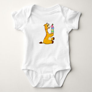 Giraffe Waffle ice cream Baby Bodysuit