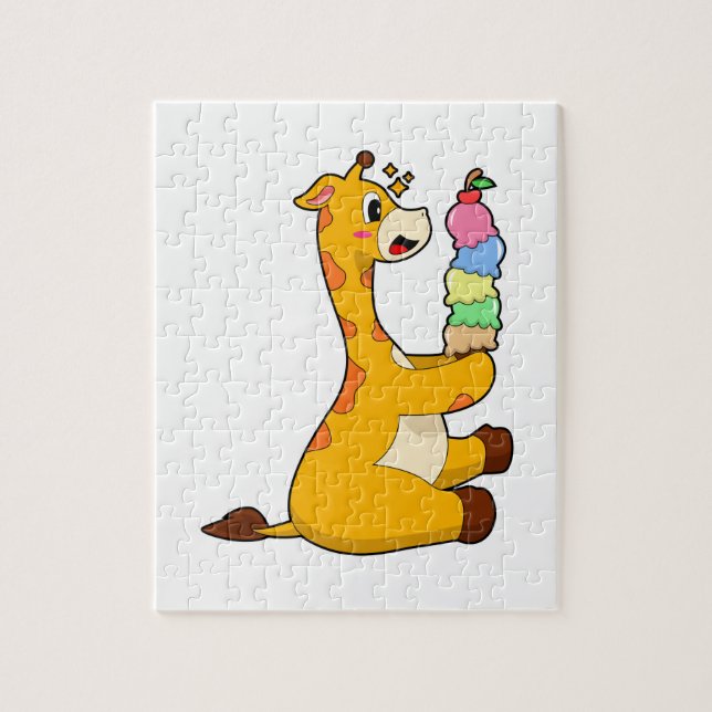 Giraffe Waffle ice cream Jigsaw Puzzle (Vertical)
