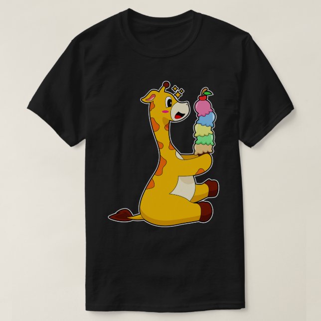 Giraffe Waffle ice cream T-Shirt (Design Front)