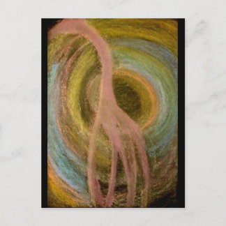 Giraffe wakes postcard