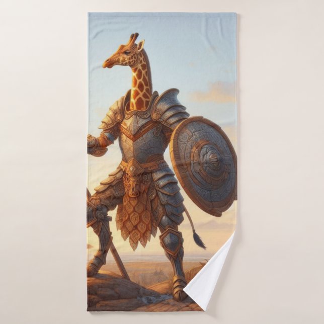 Giraffe warrior bath towel (Bath Towel)