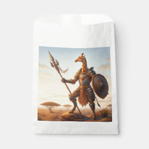 Giraffe warrior favour bag