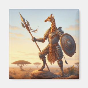 Giraffe warrior magnet