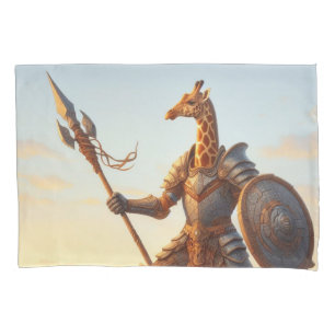 Giraffe warrior pillowcase