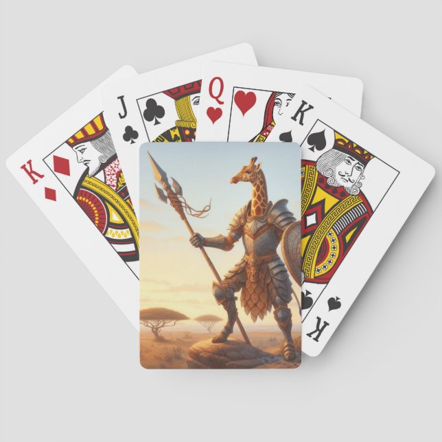 Giraffe warrior playing cards (Back)