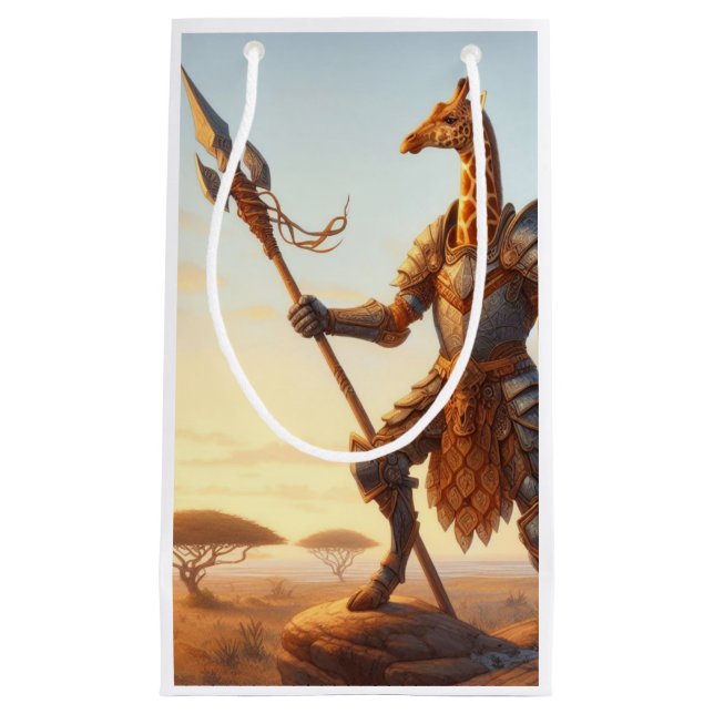 Giraffe warrior small gift bag (Front)