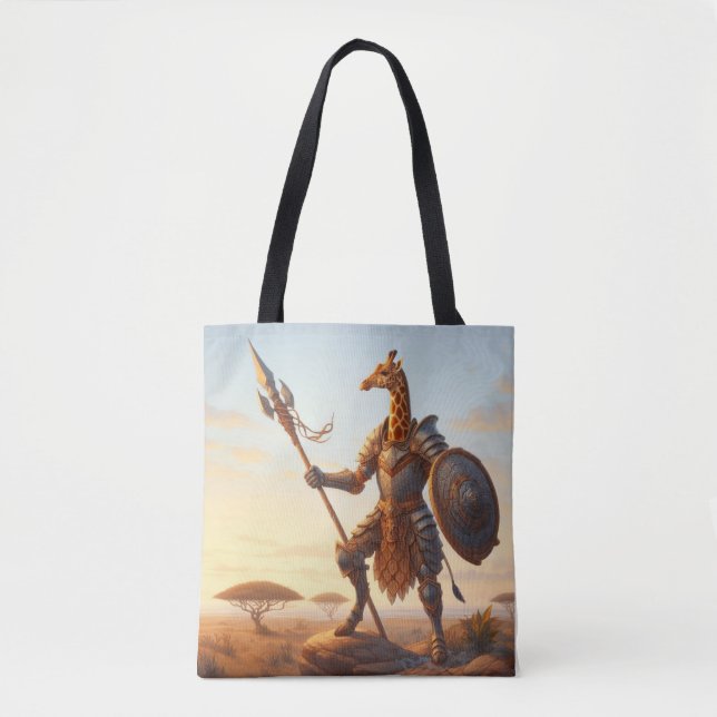 Giraffe warrior tote bag (Front)