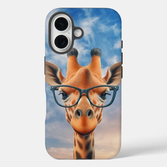 Giraffe Wearing Eyeglasses Case-Mate iPhone Case (Back)