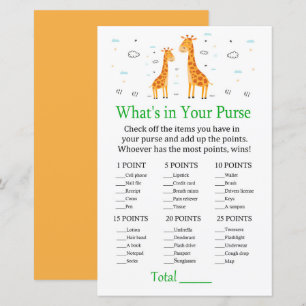 Giraffe What's in your purse game