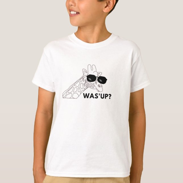 Giraffe What's Up  T-Shirt (Front)