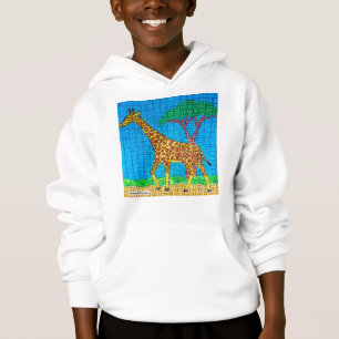 Giraffe (white) - Boy's Hoodie
