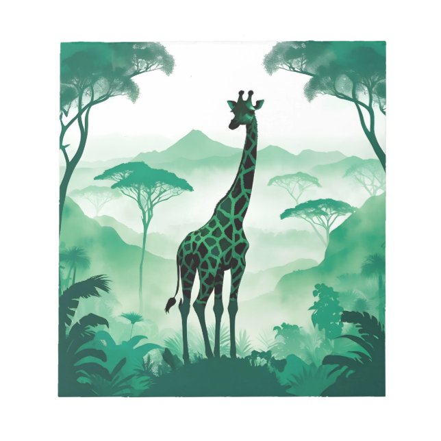 Giraffe Wildlife Animal Nature Environment Forest Notepad (Front)