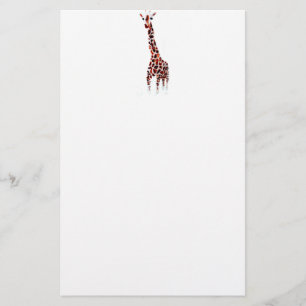 Giraffe Wildlife Art Stationery
