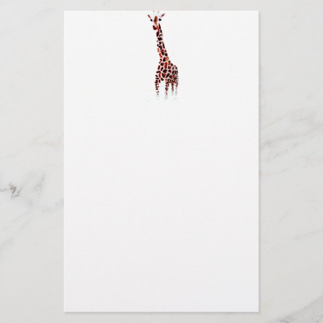 Giraffe Wildlife Art Stationery (Front)