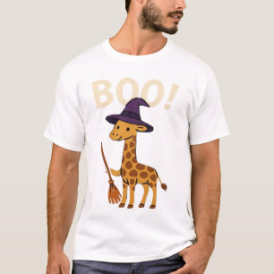 Giraffe Witch Boo Halloween Lover Funny Costume An T-Shirt