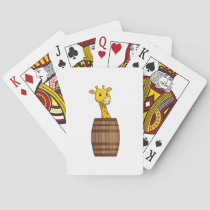 Giraffe with Barrel Playing Cards