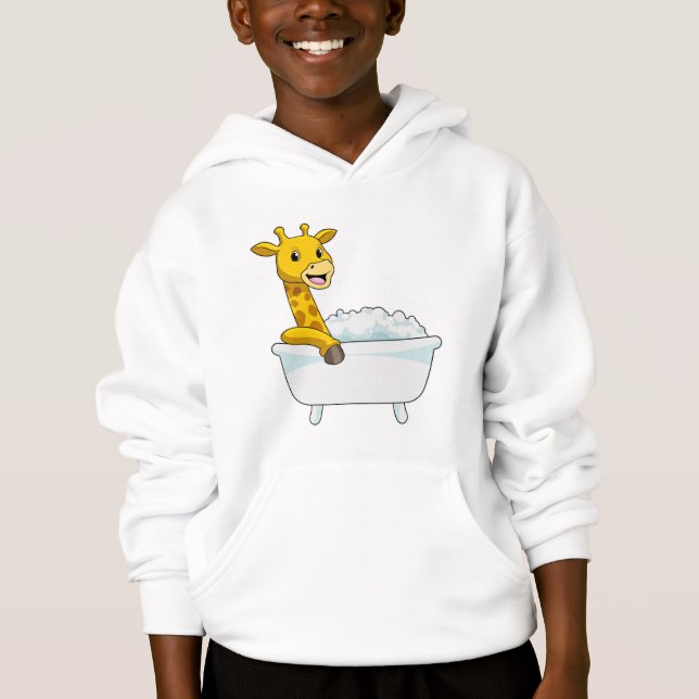 Giraffe with Bathtub with Foam (Front)