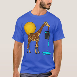 Giraffe with Bucket of Water T-Shirt