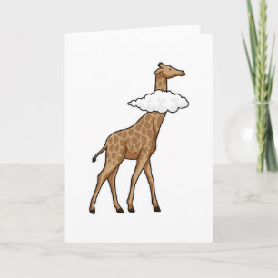 Giraffe with Cloud Card