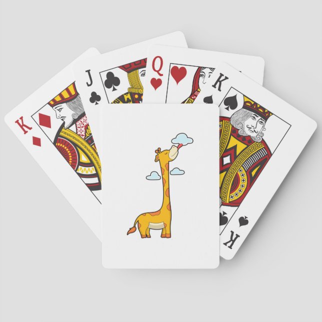 Giraffe with Clouds Playing Cards (Back)