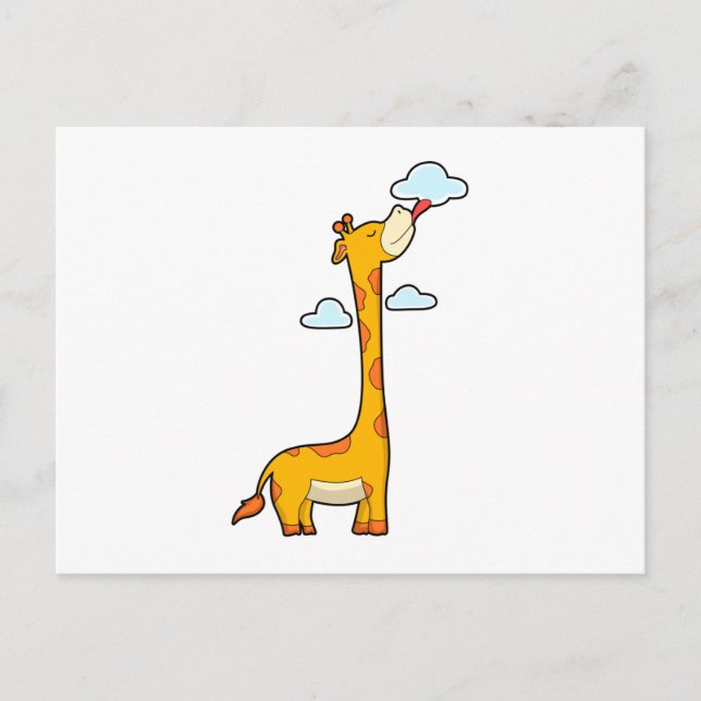 Giraffe with Clouds Postcard (Front)