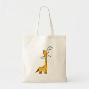 Giraffe with Clouds Tote Bag