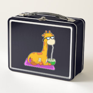 Giraffe with Coconut Metal Lunch Box