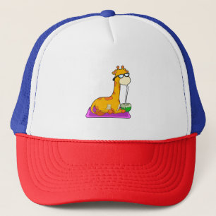 Giraffe with Coconut Trucker Hat