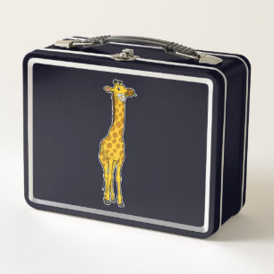 Giraffe with Daisy Metal Lunch Box