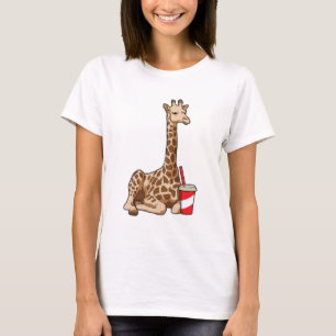 Giraffe with Drink T-Shirt