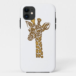 Giraffe with ethnic and tribal ornaments iPhone 11 case