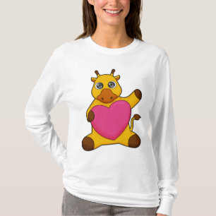 Giraffe with Heart T-Shirt