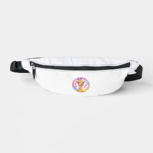Giraffe With Hearts Adorable Colourful Love Fanny Pack