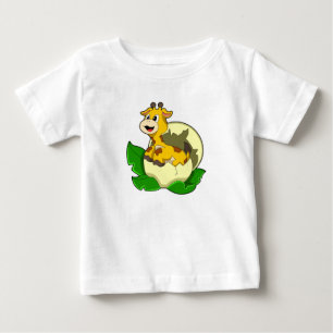 Giraffe with Leaf & Egg Baby T-Shirt