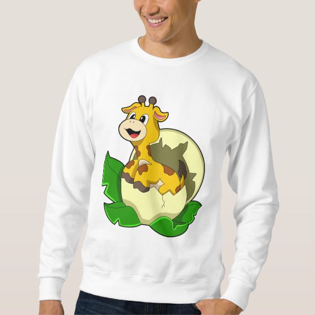 Giraffe with Leaf & Egg Sweatshirt (Front)