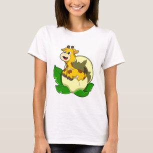 Giraffe with Leaf & Egg T-Shirt
