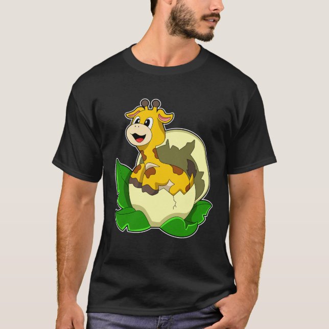 Giraffe with Leaf & Egg T-Shirt (Front)