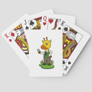 Giraffe with Mobile Playing Cards